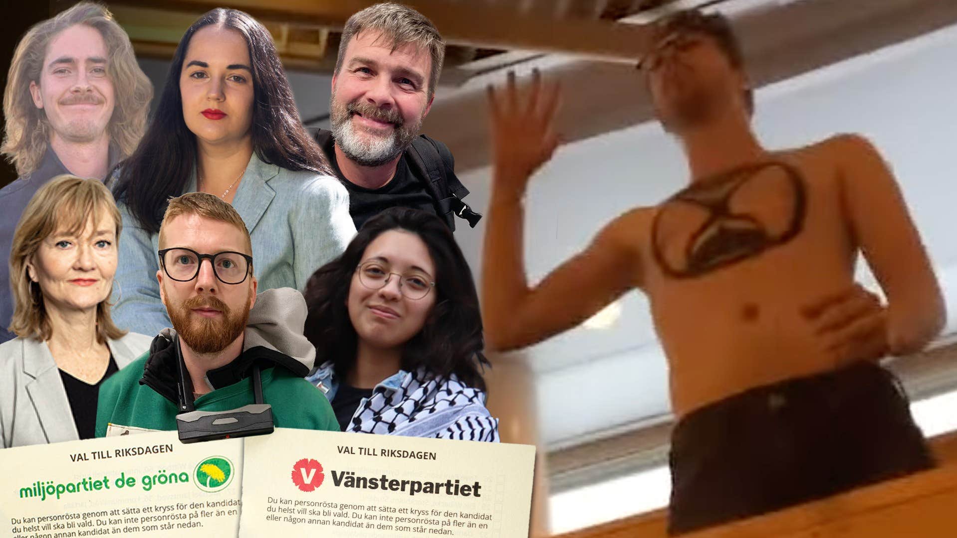 Dömda aktivisterna som vill in i riksdagen • Här tystar vänsterpartisten Löfven