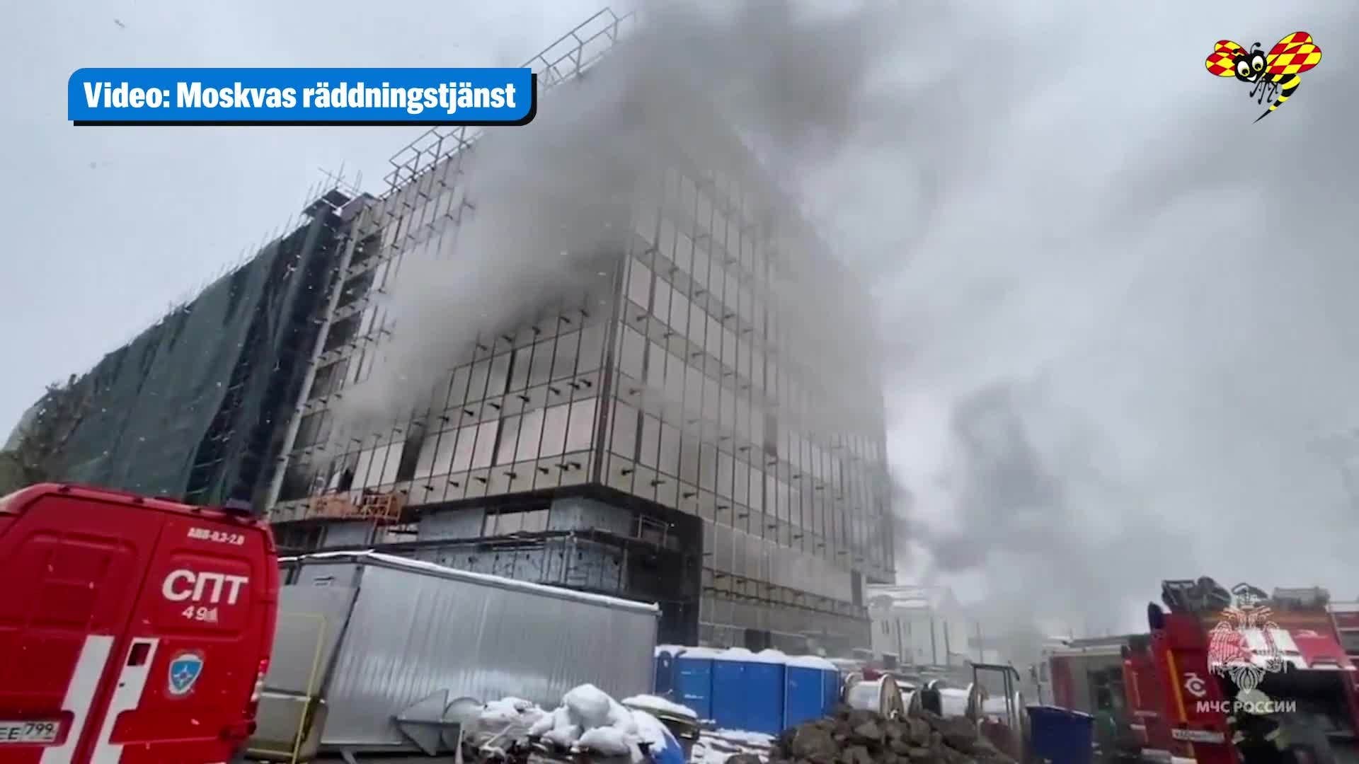 Kraftig brand i Moskva – sju döda