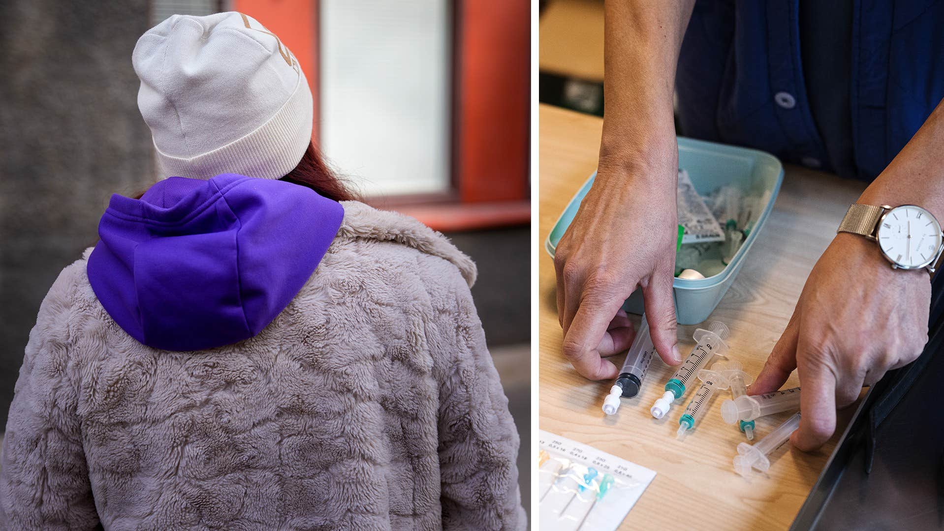De är beroende av heroin i hemlighet