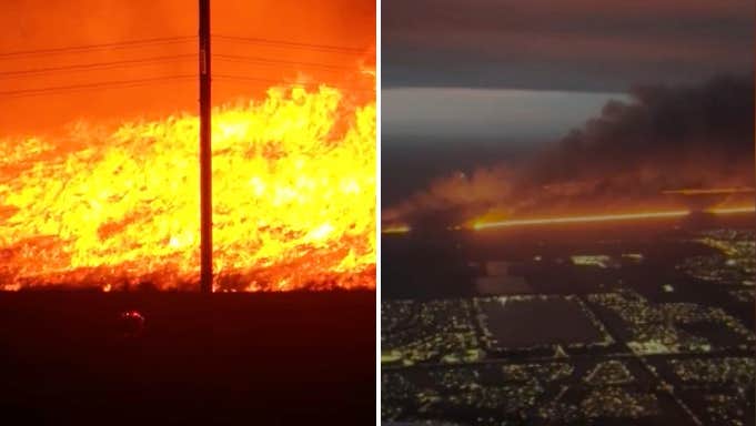 Eldkaos i Florida: ”Håll er inomhus”