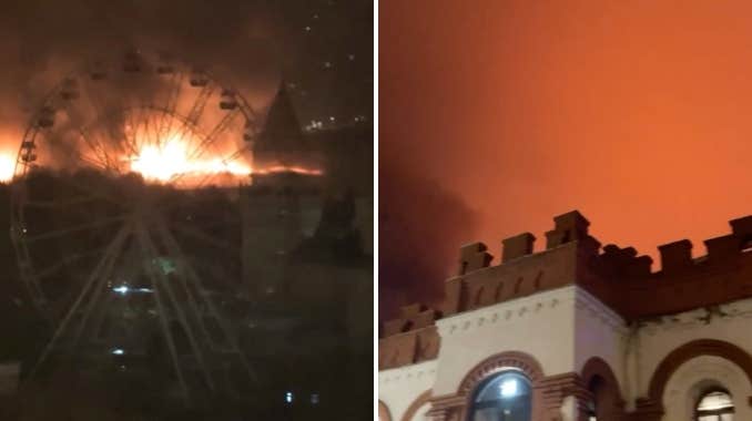 Storbrand i turistkomplex i Moskva