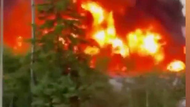 Stor brand i Moskvaregionen