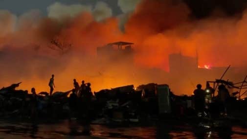Storbrand i huvudstaden